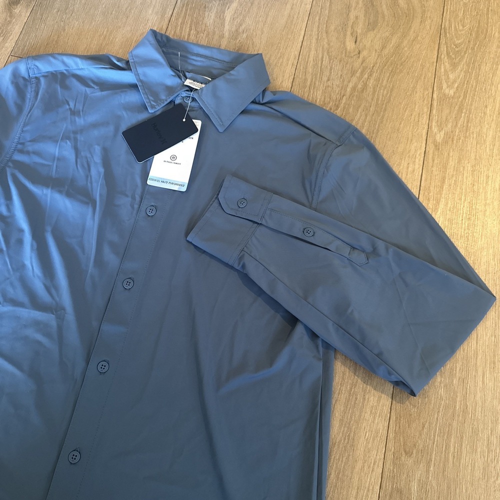 Hurley‎ Men's Performance LS Button Down Shirt Stretch Logo Small NWT